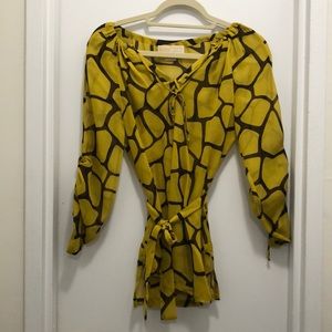NWOT Michael Kors sheer print tunic